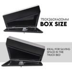 750mm Underbody Ute Tray Toolbox Set – Black Steel