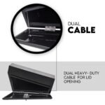 750mm Underbody Ute Tray Toolbox Set – Black Steel