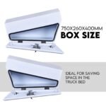 750mm Underbody Ute Tray Toolbox Set – White Steel