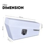 750mm Underbody Ute Tray Toolbox Set – White Steel