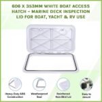 White Marine Boat Access Hatch / Inspection Storage Lid