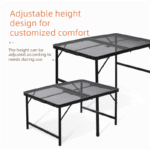 60 x 40cm Folding Mesh Top Table
