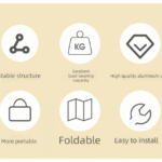 60 x 40cm Folding Mesh Top Table