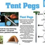 Heavy-Duty Storm Proof Galvanized Steel Tent Pegs x 10