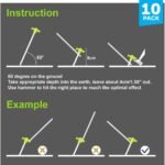 Heavy-Duty Storm Proof Galvanized Steel Tent Pegs x 10