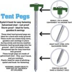 Heavy-Duty Storm Proof Galvanized Steel Tent Pegs x 10