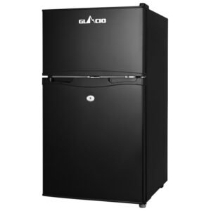 Glacio 90L 12/24/240V Upright Fridge/Freezer - Black