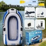 2-Person PVC Inflatable Boat with Oars & Pump