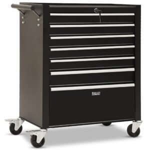 BULLET Pro 7 Drawer Tool Box Cabinet Trolley - Black