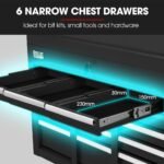 Bullet Pro 16 Drawer Tool Box Cabinet Chest – Black