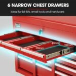 Bullet Pro 16 Drawer Tool Box Cabinet Chest – Red