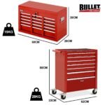 Bullet Pro 16 Drawer Tool Box Cabinet Chest – Red