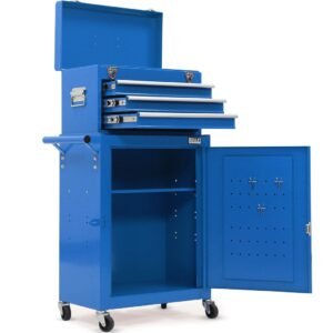 Bullet Pro 3 Drawer Tool Box Cabinet Trolley - Blue