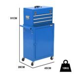 Bullet Pro 3 Drawer Tool Box Cabinet Trolley – Blue