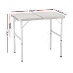 Weisshorn 90cm Folding Aluminium Camping Table