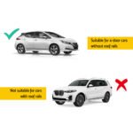 1000mm Universal Lockable Roof Rack Cross Bars – Black