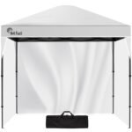 3x3m Compact Folding Gazebo with 3 x Walls – White