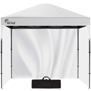 3x3m Compact Folding Gazebo with 3 x Walls - White