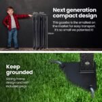 3x3m Compact Folding Gazebo with 3 x Walls – White