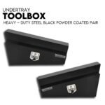 900mm Underbody Ute Tray Toolbox Set – Black Steel