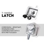 900mm Underbody Ute Tray Toolbox Set – Black Steel