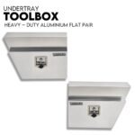 600mm Underbody Ute Tray Toolbox Set – Aluminium