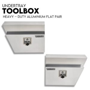 600mm Underbody Ute Tray Toolbox Set – Aluminium