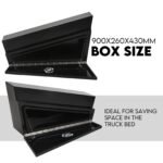 900mm Underbody Ute Tray Toolbox Set – Black Steel