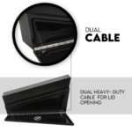 900mm Underbody Ute Tray Toolbox Set – Black Steel