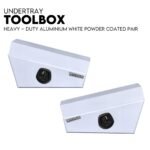 750mm Underbody Ute Tray Toolbox Set – White Steel