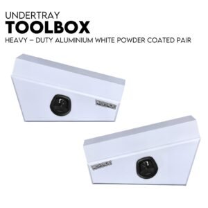 750mm Underbody Ute Tray Toolbox Set – White Steel