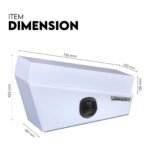 750mm Underbody Ute Tray Toolbox Set – White Steel