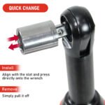 Cordless Electric Ratchet Wrench 3/8inch with 2 x 2000mAh Batteries