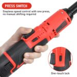 Cordless Electric Ratchet Wrench 3/8inch with 2 x 2000mAh Batteries
