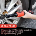 Cordless Electric Ratchet Wrench 3/8inch with 2 x 2000mAh Batteries