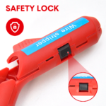 Wire Stripper with Ergonomic Curved Handle Cable