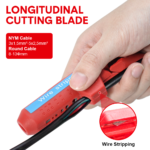 Wire Stripper with Ergonomic Curved Handle Cable