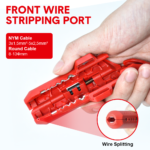 Wire Stripper with Ergonomic Curved Handle Cable