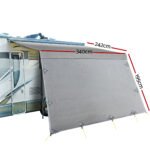 Weisshorn Replacement 3.4m Roll Up Awning with Privacy Screen