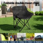 Weisshorn 7pc Folding Camping Table with 6 x Moon Chairs
