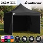 Wallaro 3 x 3m Gazebo Combo Pack – Black