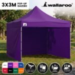 Wallaro 3 x 3m Gazebo Combo Pack – Puple