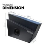 600mm Underbody Ute Tray Toolbox Set – Black Aluminium