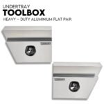 600mm Underbody Ute Tray Toolbox Set – Aluminium