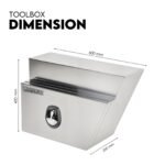 600mm Underbody Ute Tray Toolbox Set – Aluminium