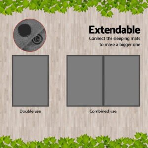 Weisshorn 10cm Self Inflating Double Mattress - Suede Feel, Grey