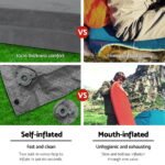 Weisshorn 10cm Self Inflating Double Mattress – Suede Feel, Grey