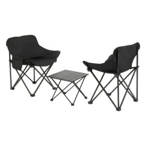Weisshorn 3pc Camping Side Table Chair Set