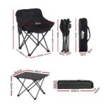 Weisshorn 3pc Camping Side Table Chair Set