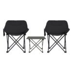 Weisshorn 3pc Camping Side Table Chair Set